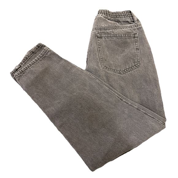 Forever 21-Women's Cropped Jeans-Size XS Elastic Waist 5-Pocket-Black - Picture 11 of 13